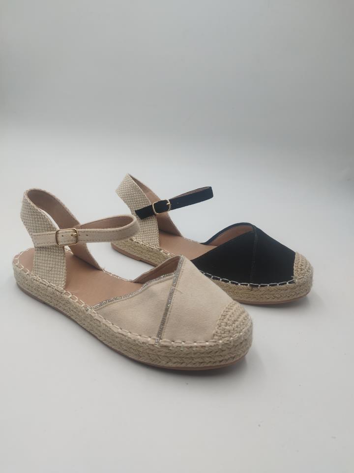 Esparteñas de señora plana con brillo