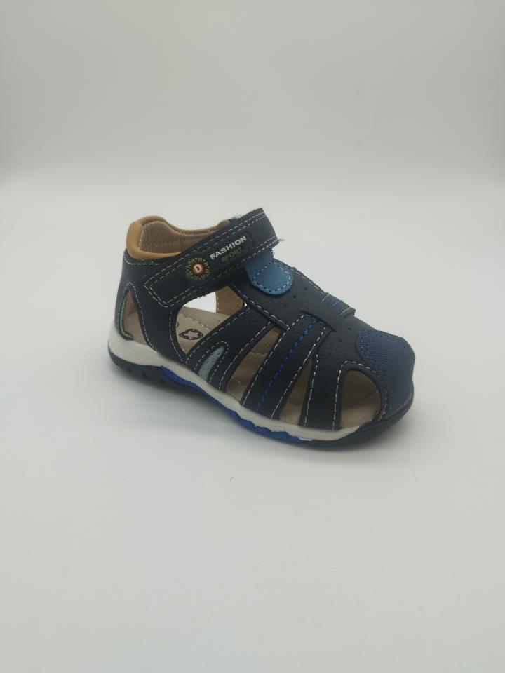 Sandalias niños piel cierre velcro con puntera