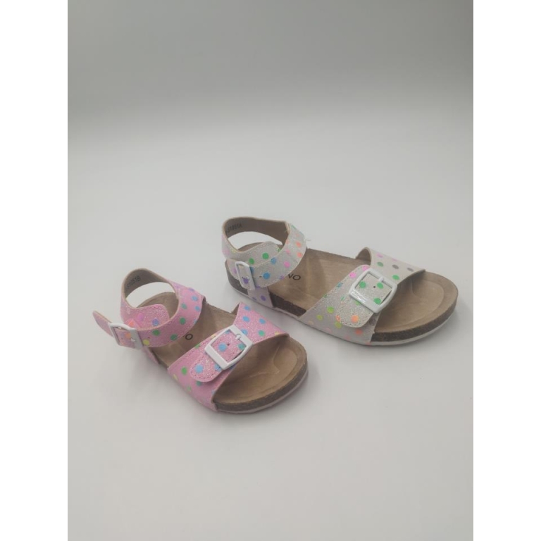 Sandalias niña lunares colores