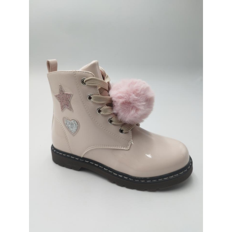 Botines niña pompom