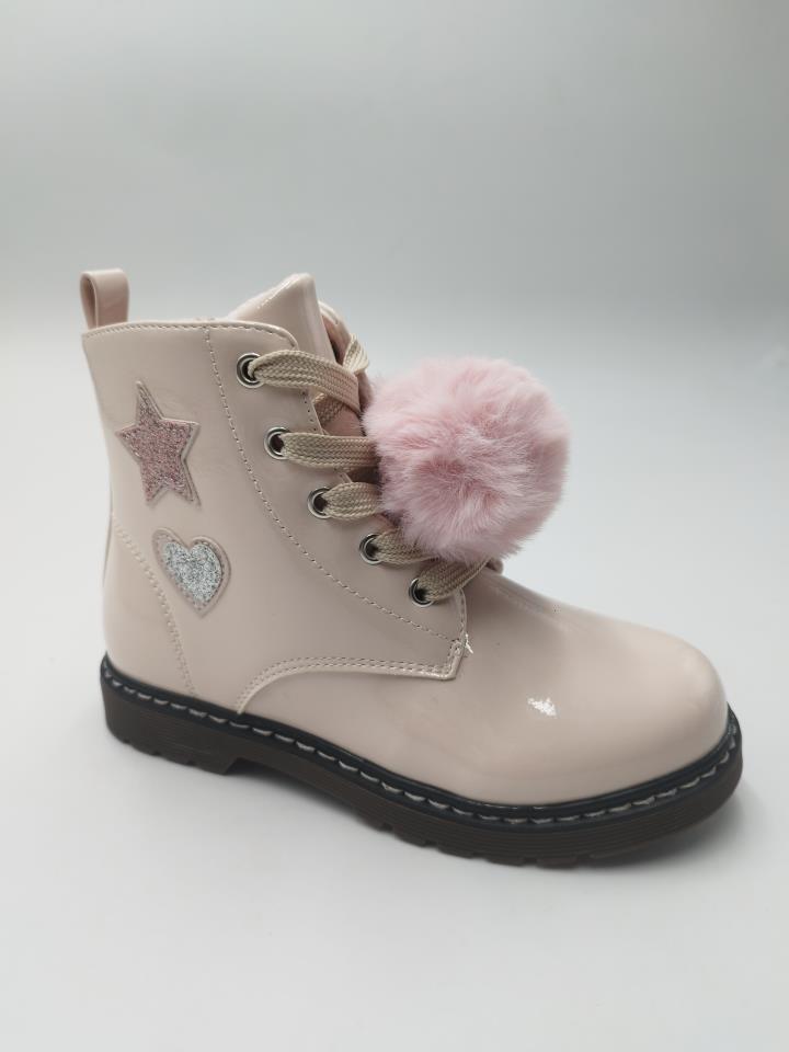 Botines niña pompom