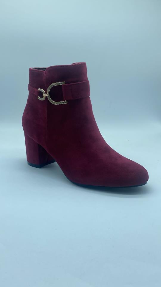 Botin de señora antelina con decoracion dorada