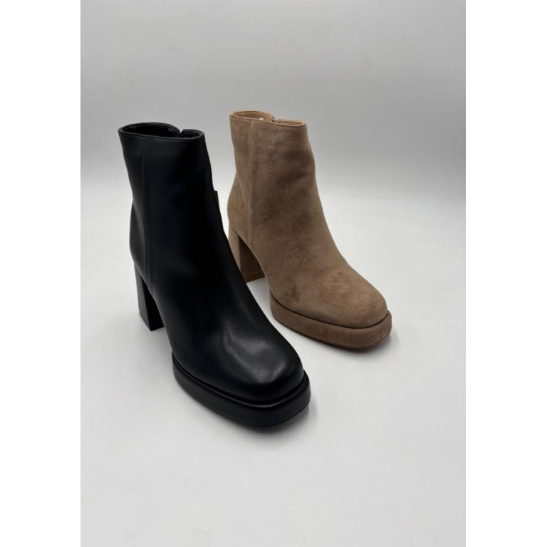 Botin plataforma con cremallera lateral