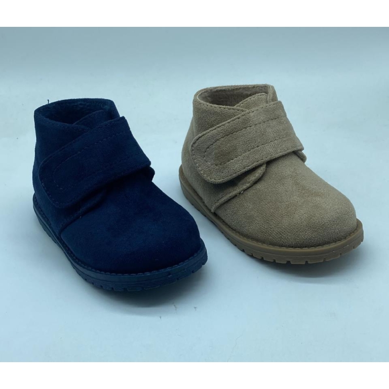 Botines niño velcro puntera redonda